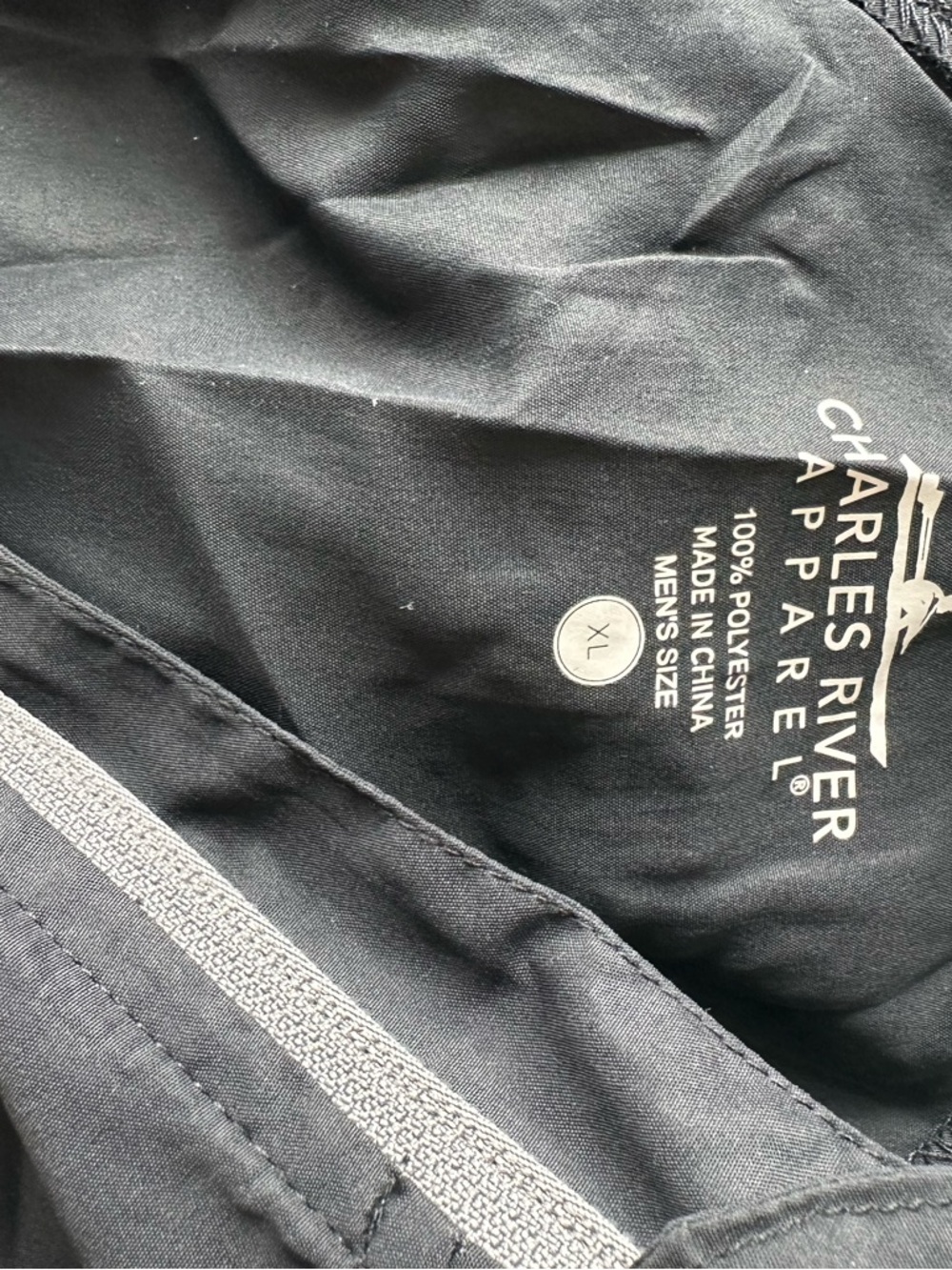Charles River Apparel Men’s Black Quarter Zip Windbreaker Pullover Jacket XL - Picture 4 of 4